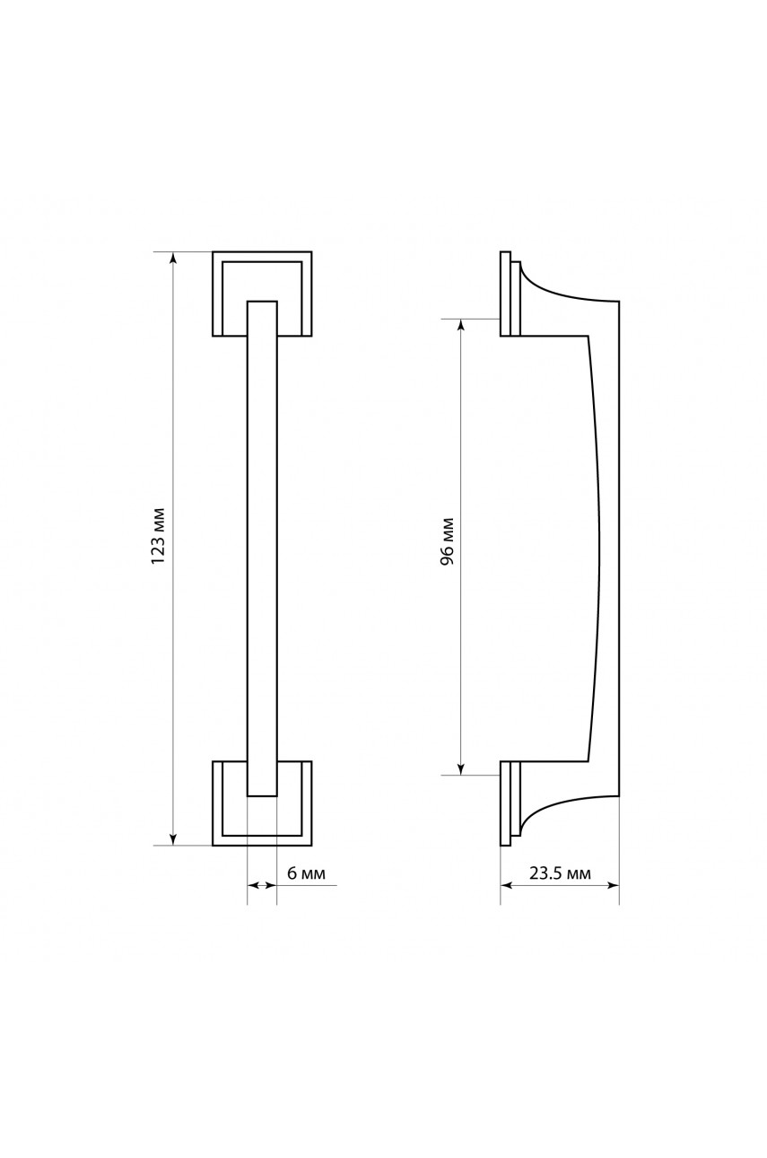 StahlBuro C2525-128 2шт., AB состаренная бронза. Ручка-скоба мебельная (20, 200)