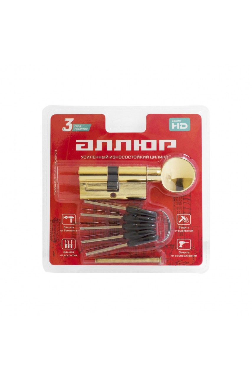 АЛЛЮР HD FG 60-5К BP (30x30G) латунь перф.кл/верт Цилиндровый механизм