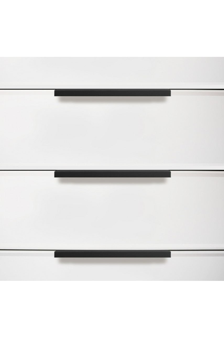StahlBuro A306-128 2шт., BL матовый черный. Ручка-профиль мебельная (10, 100)