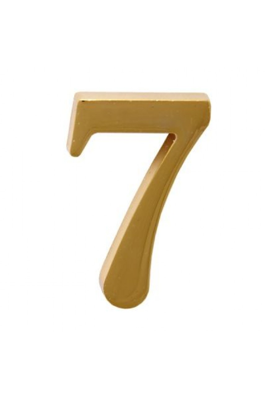Цифра дверная АЛЛЮР '7' на клеевой основе  золото (600,20)