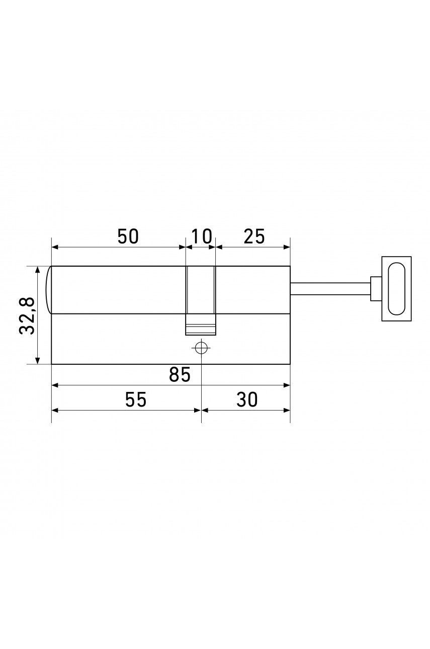 Стандарт MAX 85 S (55x30S) SN 5кл перф.ключ/верт. Цилиндровый механизм