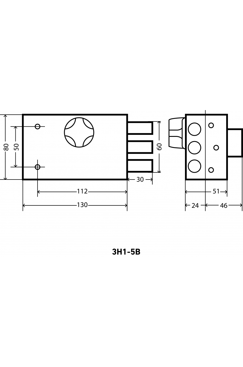 АЛЛЮР ЗН 1-5 В Замок накладной