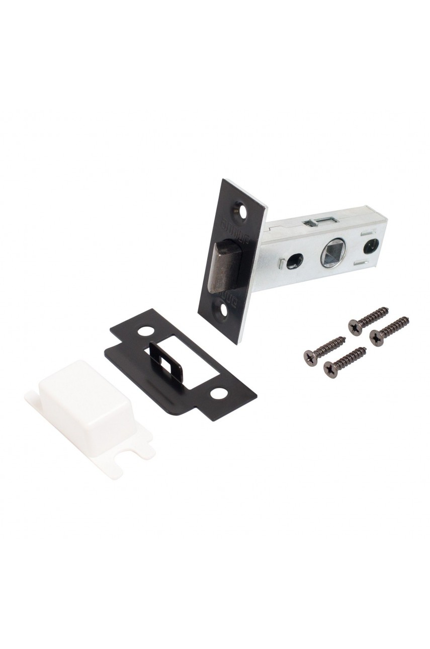 АЛЛЮР АРТ РИНГО BL+L45-8 BL (83150/S45) матовый черный Комплект ручка и защелка