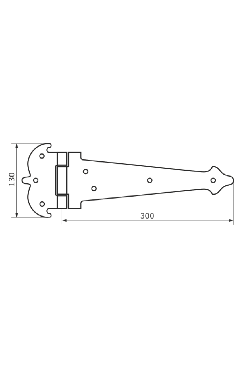 Домарт Петля-стрела фигурная ПС-300 мод.2 кованая СУЗДАЛЬ черный (10)