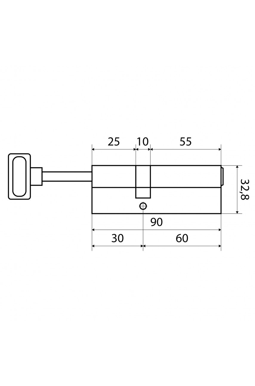 Стандарт MAX 90 S (60x30S) SN 5кл перф.ключ/верт. Цилиндровый механизм