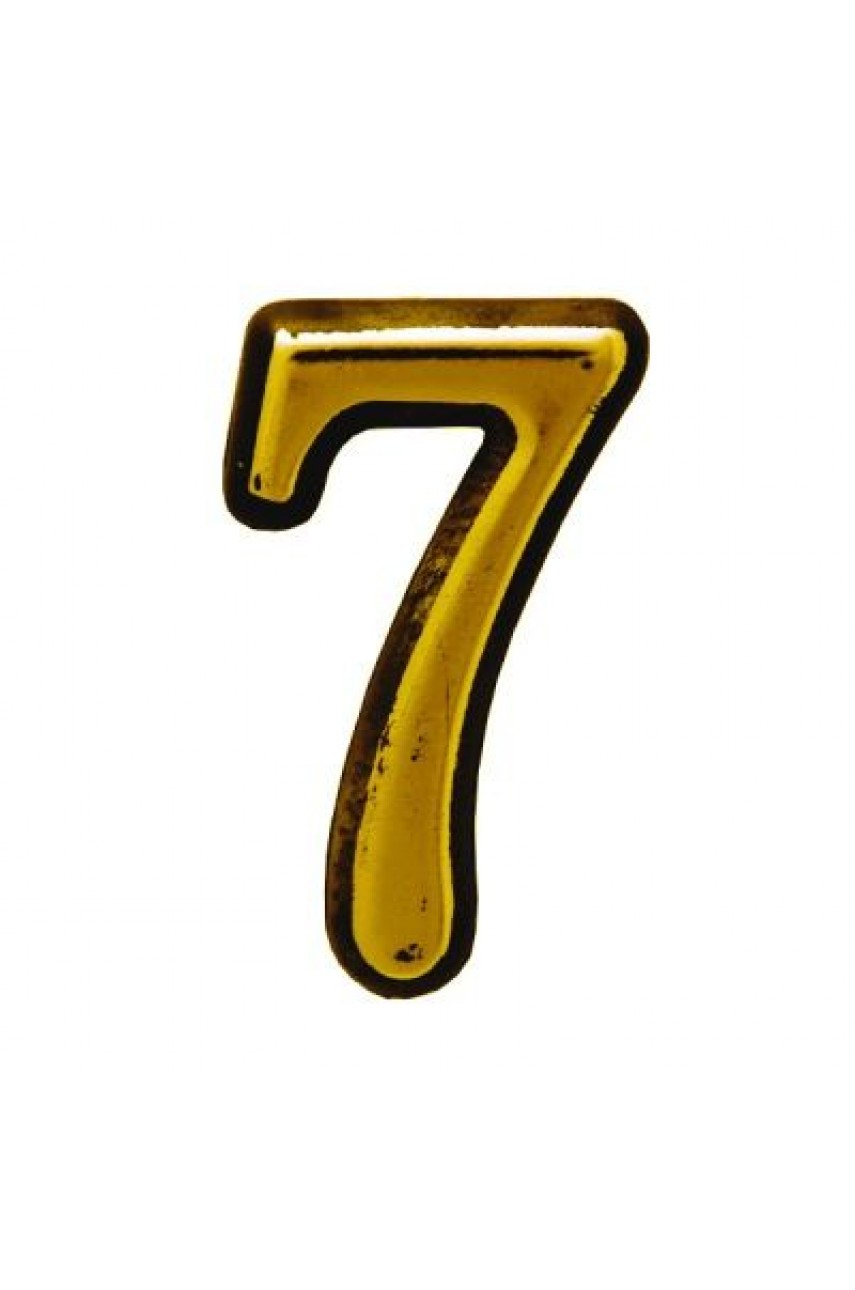 Цифра дверная АЛЛЮР пластик '7' золото