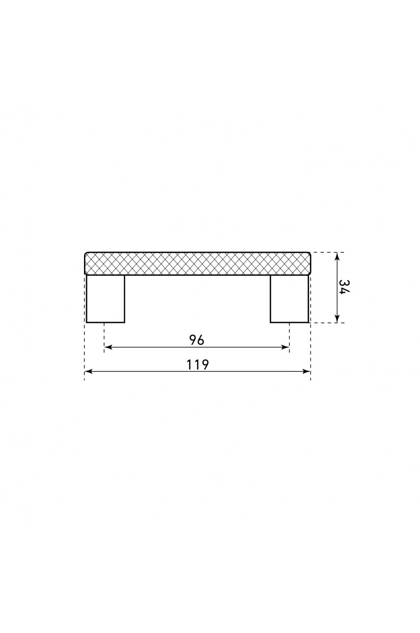 StahlBuro AP2315-96 2шт., W матовый белый хром. Ручка-скоба мебельная (20, 200)