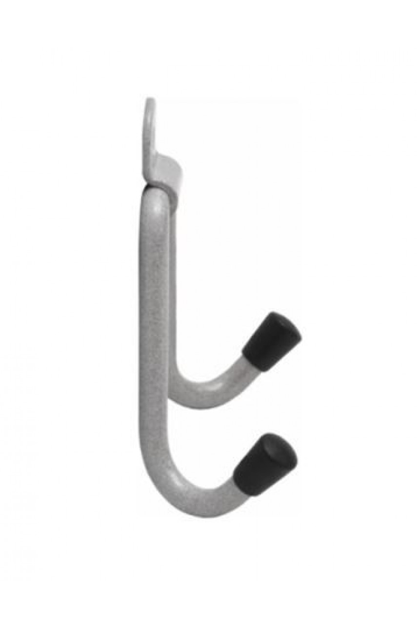 Домарт  крючок-вешалка двойной мод.2 серый металлик (50)