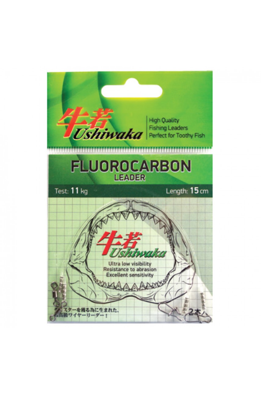 Поводок Ushiwaka Fluorocarbon UF2022, 22кг/20см, 2шт