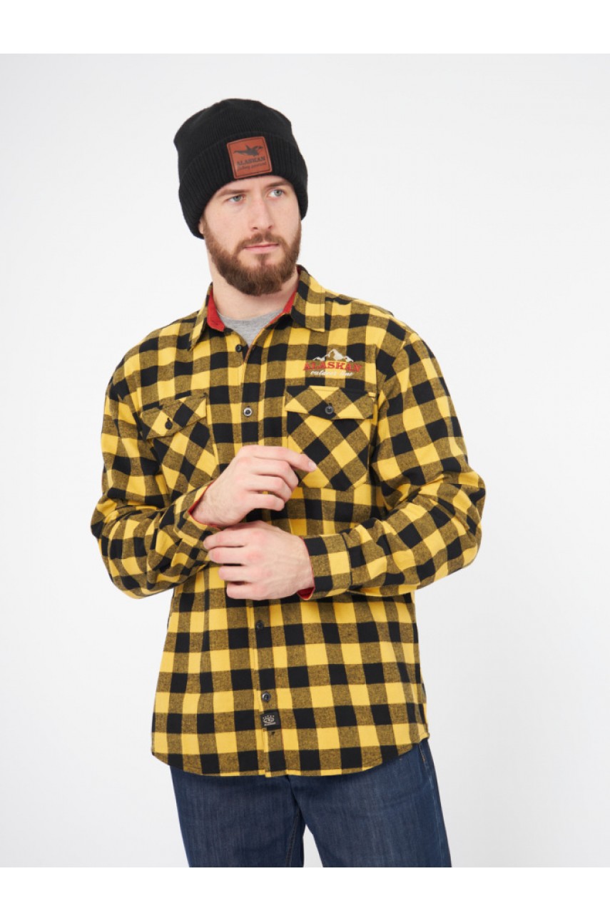 Рубашка фланелевая желтая клетка XXXL