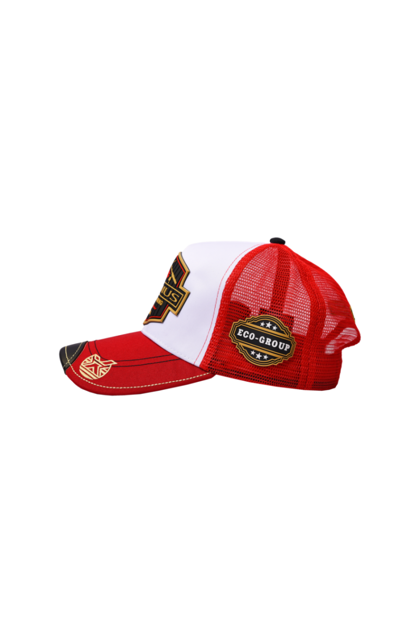 Кепка Maximus Mesh с сеткой,белый/красный (MCM)