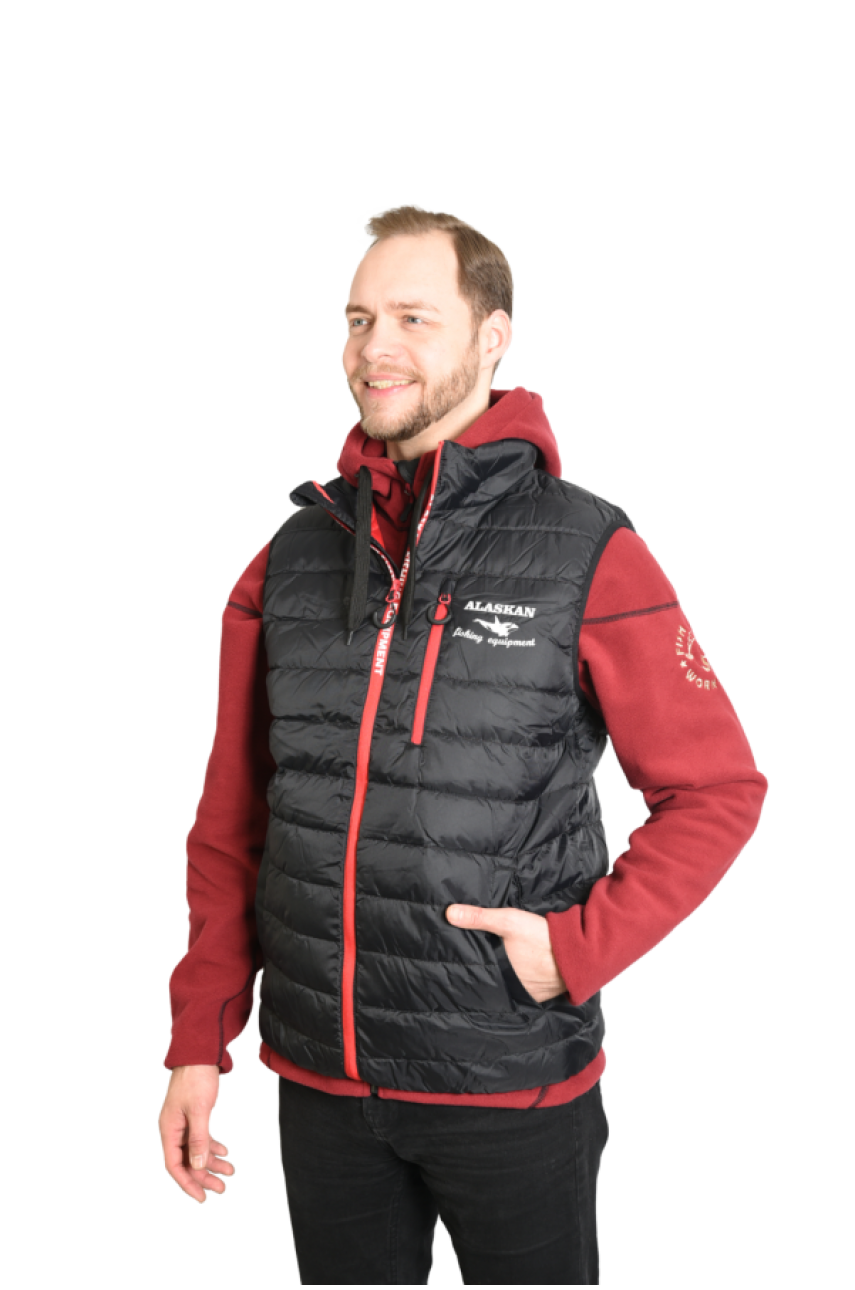 Жилет Alaskan Juneau Vest Black L утепленный стеганый  черный /красный