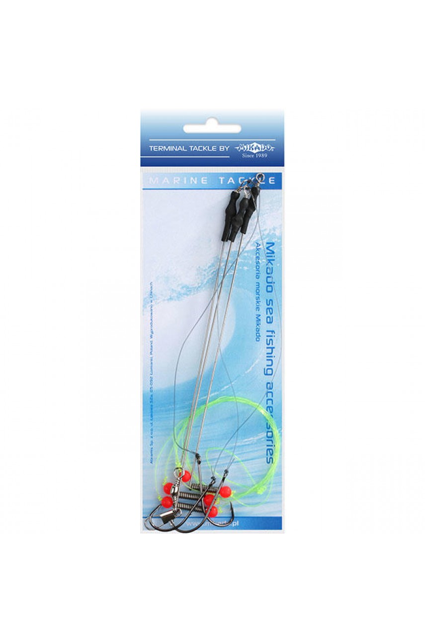 Морская оснастка Mikado STEEL BOOM RIG WITH SWIVEL, крючок № 2/0