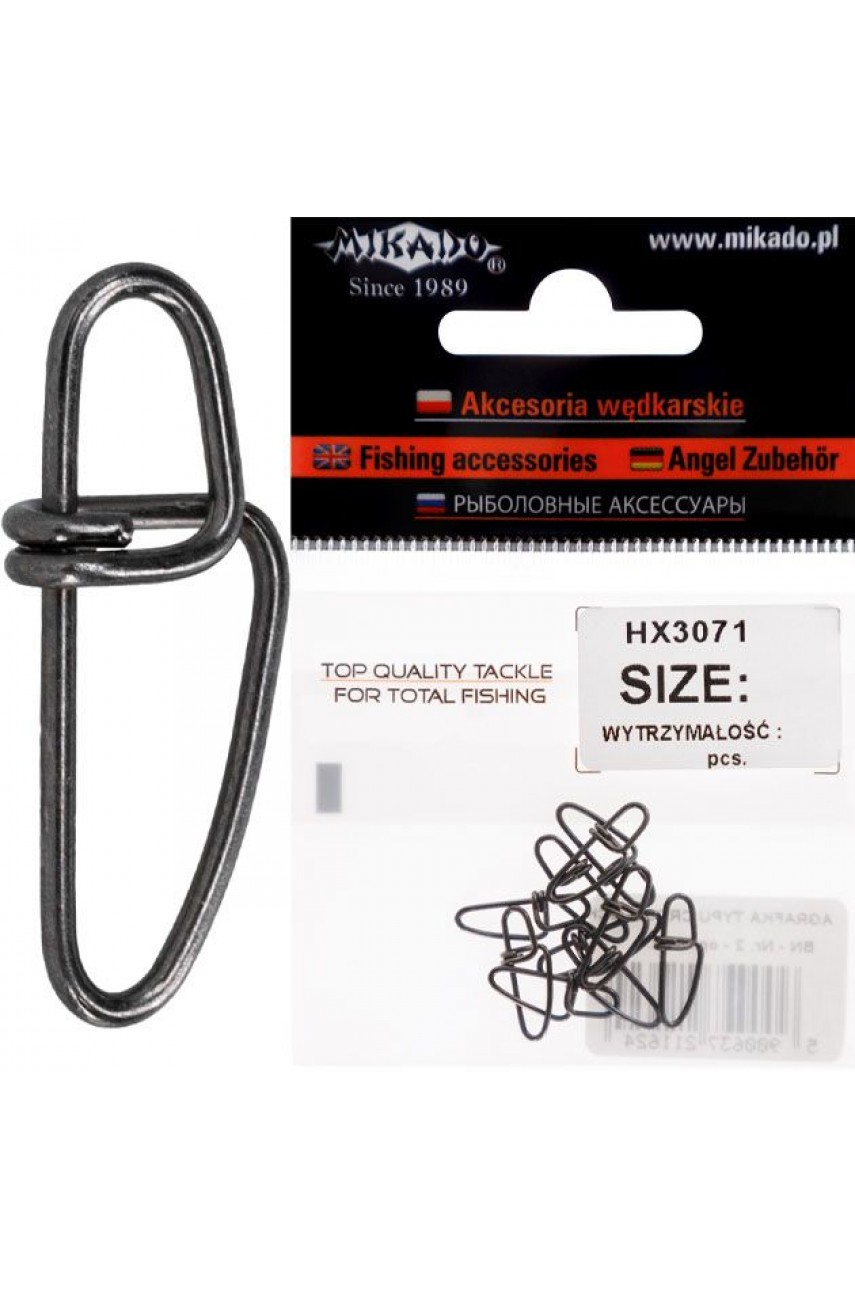 Застёжка Mikado Crosslock № 000 тест 4 кг. (10 шт.)