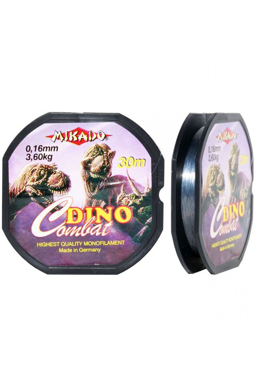 Леска мононить Mikado DINO COMBAT 0,16 (30 м) - 3.60 кг.