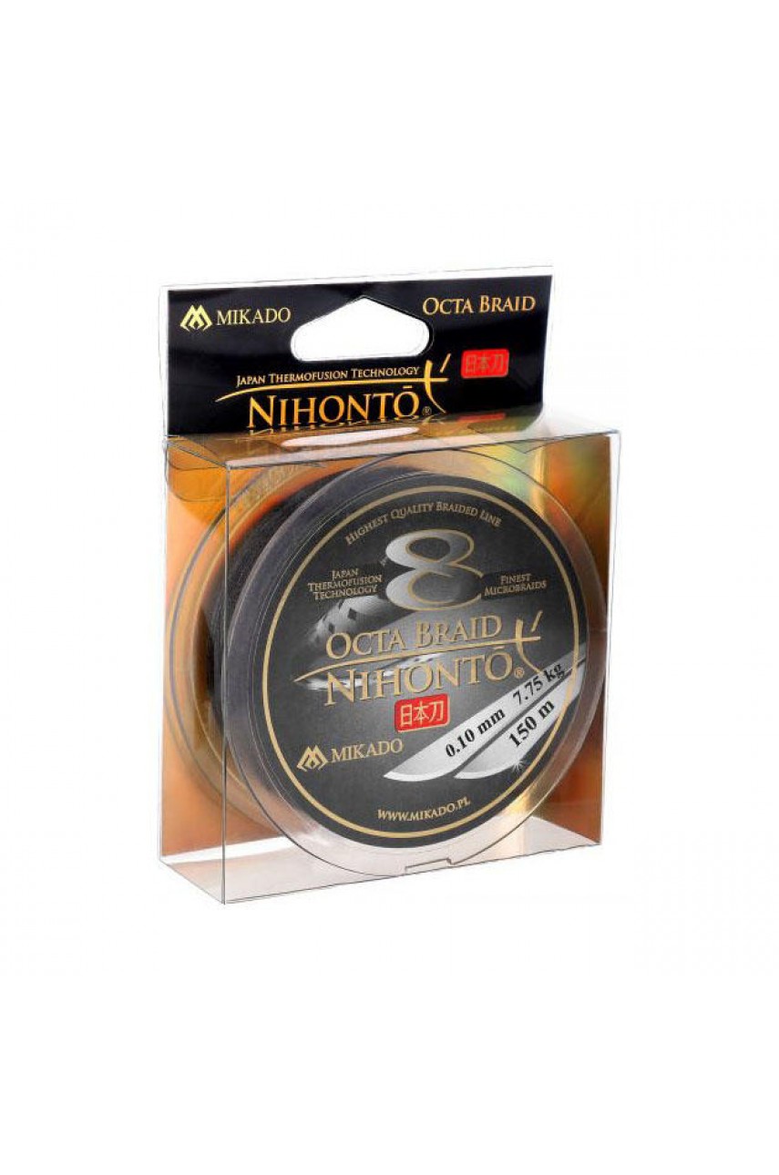 Плетеный шнур Mikado NIHONTO OCTA BRAID 0,16 black (150 м) - 12.90 кг. модель Z24B-016 от Mikado