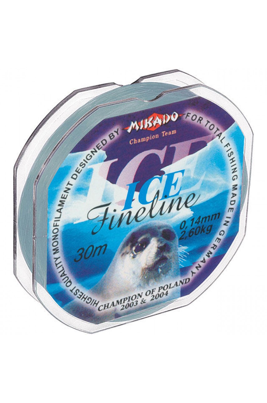 Леска мононить Mikado FINELINE ICE 0,14 (30 м) - 2.60 кг.