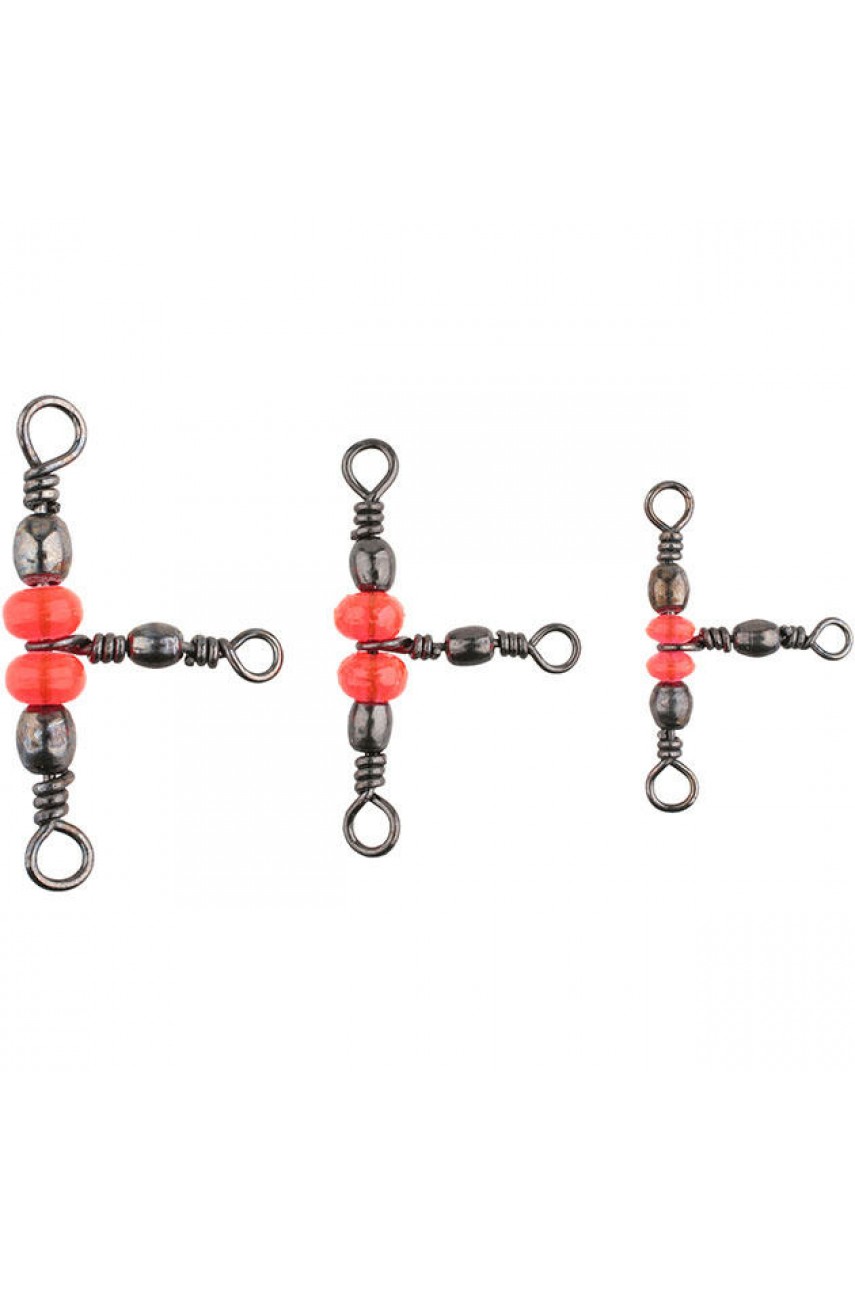 Вертлюжок тройной Mikado Crossline тип С BN 10*12.  тест 16 кг. (5 шт.)