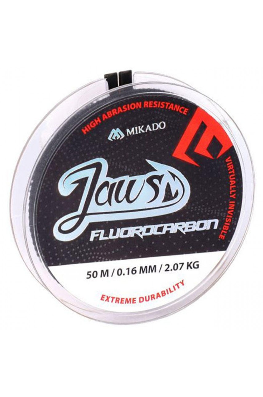 Леска флюрокарбоновая Mikado JAWS FLUOROCARBON 0,10 (50 м) - 1.08 кг. модель ZFLJ01-010-50 от Mikado