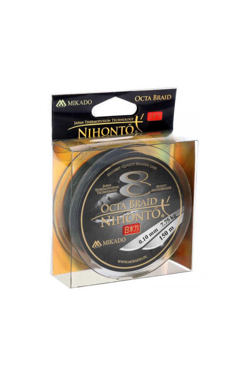 Плетеный шнур Mikado NIHONTO OCTA BRAID 0,20 green (150 м) - 18.10 кг. модель Z24G-020 от Mikado