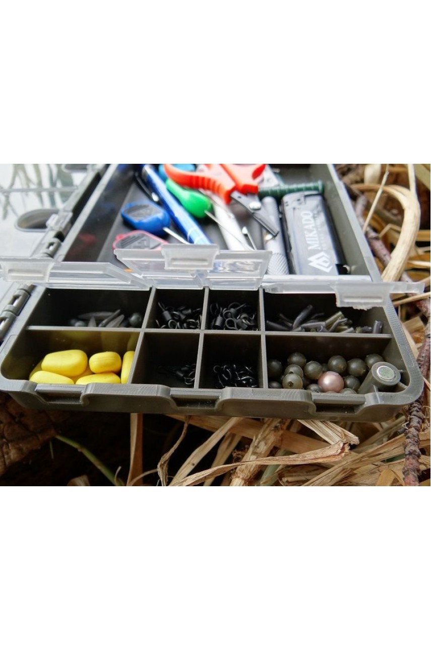 Коробка для карповых аксессуаров Mikado SYSTEM RIG BOX ( 24 х 13 х 3,5 см ) модель AMC-016 от Mikado