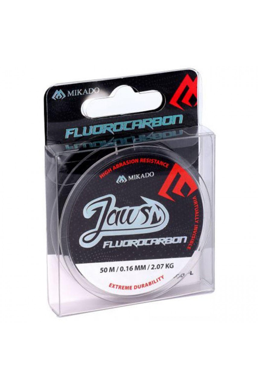 Леска флюрокарбоновая Mikado JAWS FLUOROCARBON 0,18 (50 м) - 2.98 кг. модель ZFLJ01-018-50 от Mikado