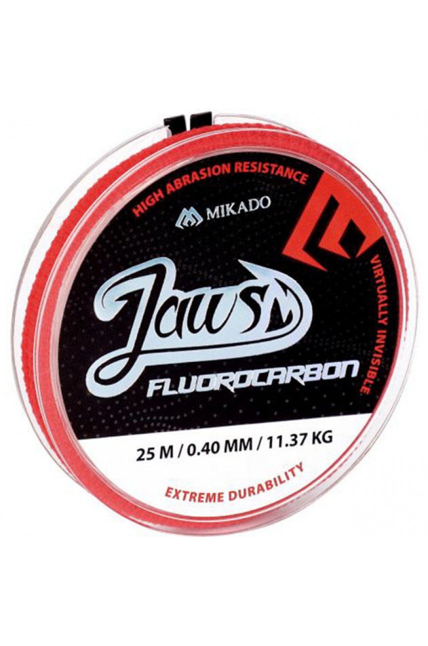 Леска флюрокарбоновая Mikado JAWS FLUOROCARBON 0,45 (25 м) - 13.44 кг. модель ZFLJ01-045-25 от Mikado