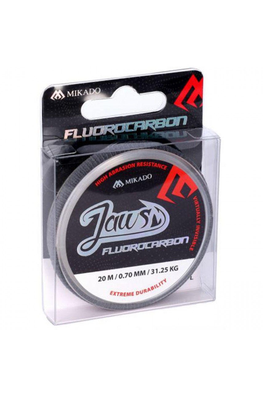 Леска флюрокарбоновая Mikado JAWS FLUOROCARBON 0,60 (20 м) - 23.58 кг. модель ZFLJ01-060-20 от Mikado