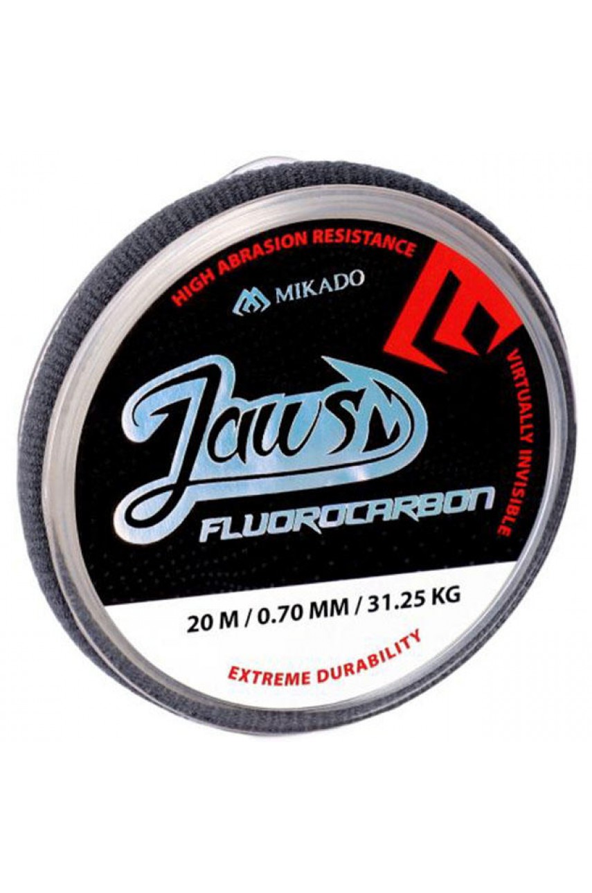 Леска флюрокарбоновая Mikado JAWS FLUOROCARBON 0,70 (20 м) - 31.25 кг. модель ZFLJ01-070-20 от Mikado