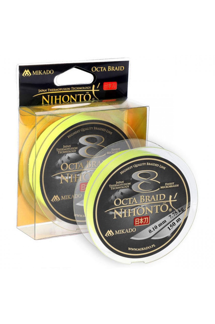 Плетеный шнур Mikado NIHONTO OCTA BRAID 0,20 fluo (150 м) - 18.10 кг.