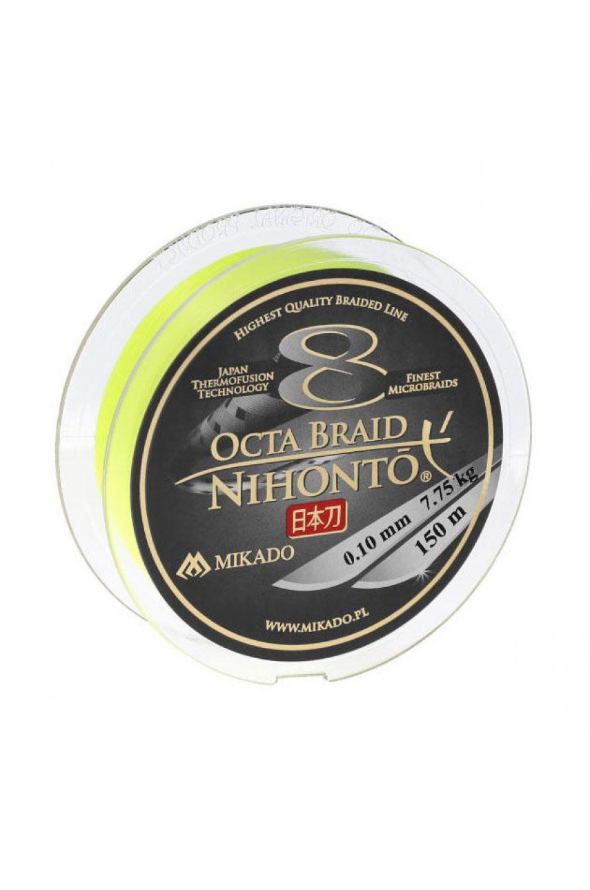 Плетеный шнур Mikado NIHONTO OCTA BRAID 0,20 fluo (150 м) - 18.10 кг.