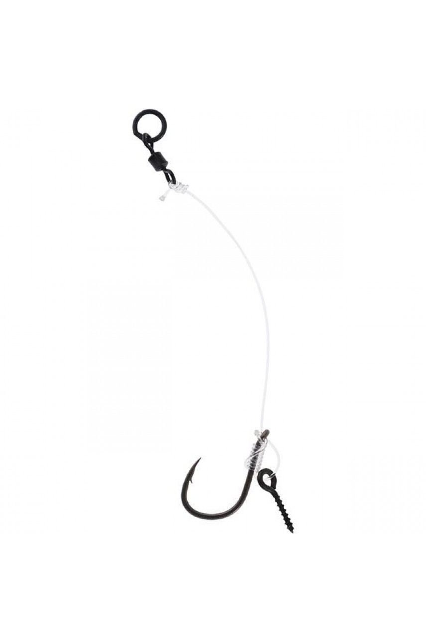 Поводок для плав бойлов Mikado CHOD RIG LONG 6см, кр.№4, 20 lbs, леска Chod Line с винтом (уп.-3шт.)