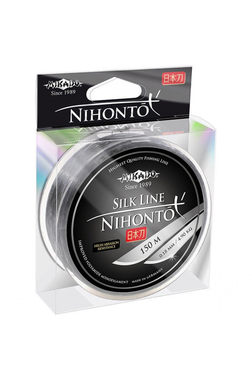 Леска мононить Mikado NIHONTO SILK LINE 0,18 (150 м) - 4.90 кг.