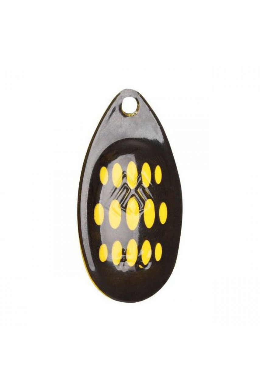Блесна вращающаяся Mikado HYPNOTIC № 0 - BEE (2,7 г.; тройник BKK) с красной кисточкой модель PMB-HYP-0-BE от Mikado