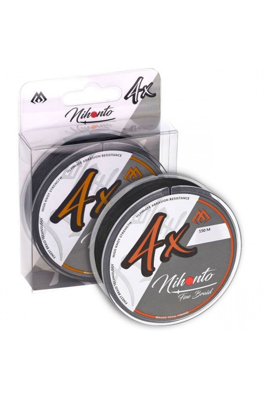Плетеный шнур Mikado NIHONTO FINE BRAID 0,23 black (150 м) - 20.20 кг.