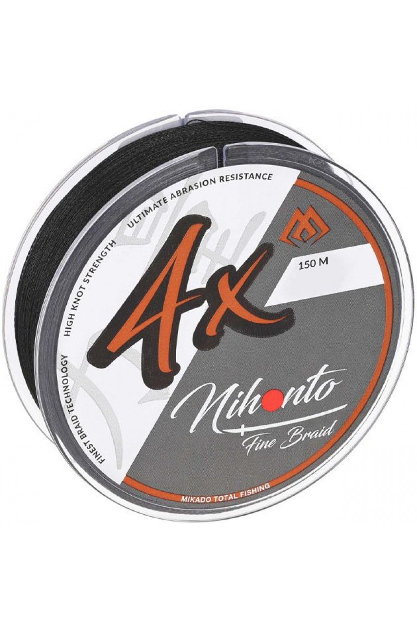 Плетеный шнур Mikado NIHONTO FINE BRAID 0,23 black (150 м) - 20.20 кг.