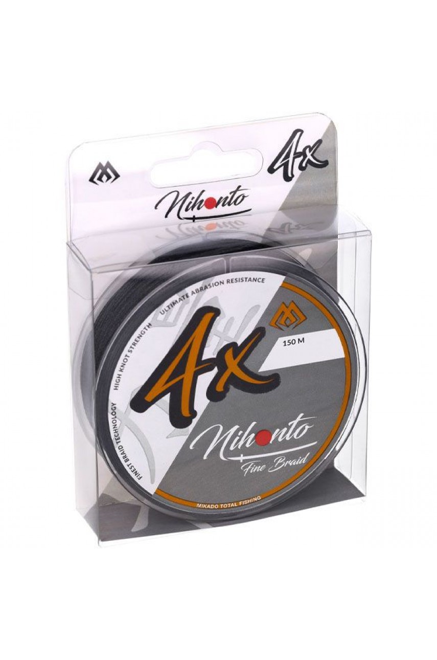 Плетеный шнур Mikado NIHONTO FINE BRAID 0,23 black (150 м) - 20.20 кг.