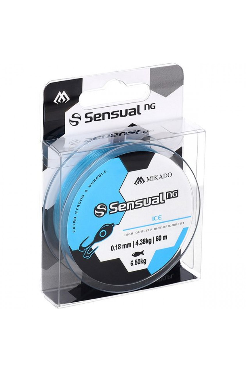 Леска зимняя Mikado SENSUAL N.G. ICE 0,10 (60 м) - 1,87 кг. модель ZSN700-60-010 от Mikado